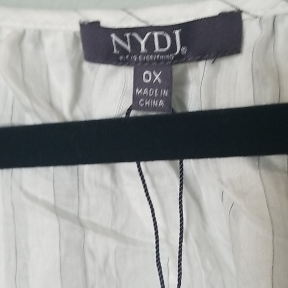 NYDJ Oversized White Layered peasant Popover Women's blouse 0X NWT - Picture 5 of 12